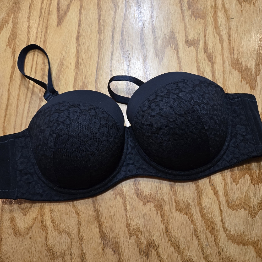 Strapless Or With Straps Black Leopard Women's Bra